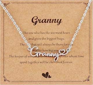 Granny Necklace Gifts for Women from Grandkids Granddaughter Happy Birthday Granny Gifts B0GVSGNRJV