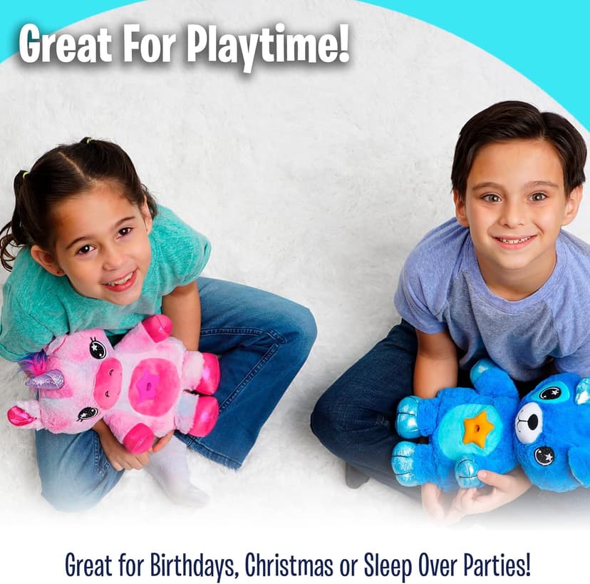 Ontel Star Belly Dream Lites, Stuffed Animal Night Light, Cuddly Blue Puppy - Projects Glowing Stars & Shapes in 6 Gentle Colors, As Seen on TV