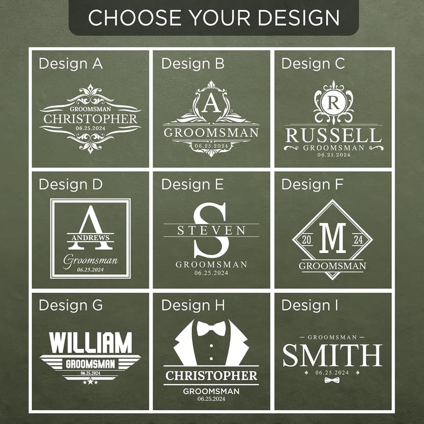 On The Rox Personalized Groomsmen Ammo Box For Men - Custom Groomsmen Ammo Can Gift Set - Authentic Grade 1 Military Ammo Box Gift For Dad - Personalized Wedding Favors - Custom Gift B0CWLPHL32