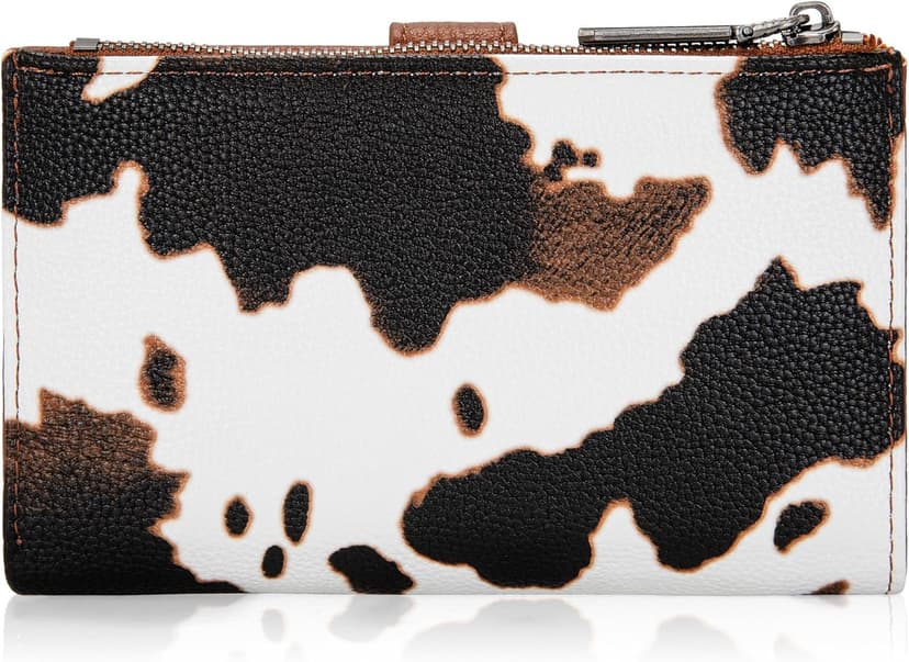 Wrangler Wallet for Women Bifold Card Holder with Zipper and ID Window