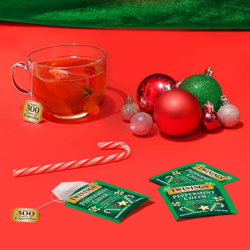 Twinings Christmas Holiday Variety Tea Bag Pack (40 Count) 4 Flavours Include Christmas Tea, Winter Spice, Gingerbread Joy, Peppermint Cheer, Seasonal Gift for Her, Him, Family, Friends B0DZ3153N8