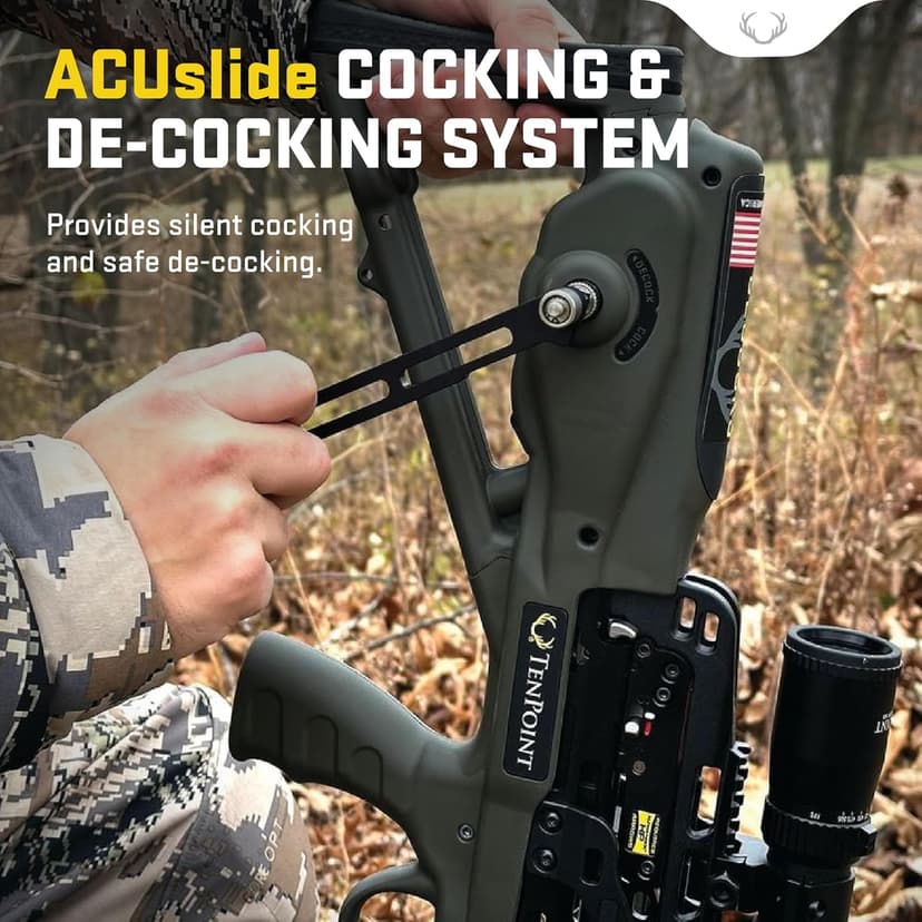 TenPoint Turbo X Crossbow - 415 FPS - Equipped with 100-Yard RangeMaster Scope, ACUslide Cocking & De-Cocking System + S2 Trigger