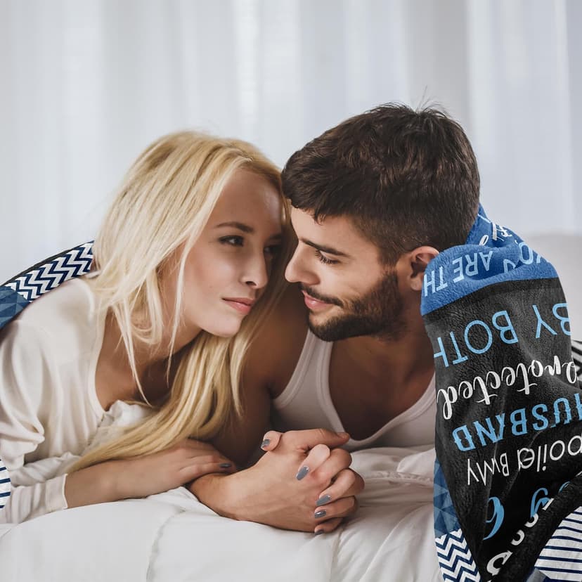 Gifts for Husband, Husband Birthday Gifts from Wife Blanket 60"x50", Cool Anniversary Wedding Gifts B0DJ7222F1