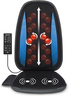 COMFIER Shiatsu Back Massager with Heat,Deep Tissue Kneading Massage Seat Cushion,Massage Chair Pad for Full Back,Body Massager for Home or Office Chair use, Father Day Gift for Men