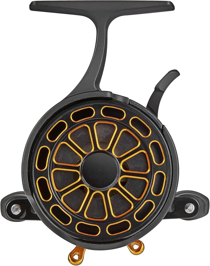 Bigchub Inline Ice Fishing Reel, CNC Machined Aluminum Spool, 3+1 Ball Bearings, 2.8:1 Gear Ratio, Ultra Smooth, Adjustable Star Drag, Freespool, Magnetic Drop System