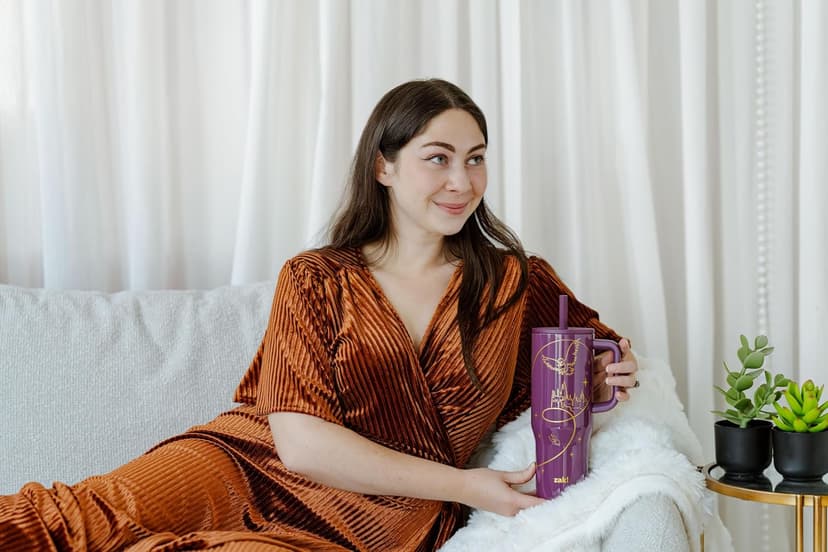 BPA Free, Silicone Straw, Handle, Cupholder Friendly, Dishwasher Safe, For Office, Home, Travel, Work, Gym, Fitness Zak Designs Harry Potter 30oz Spill-Proof Insulated Stainless Steel Tumbler B0FT7C47X5