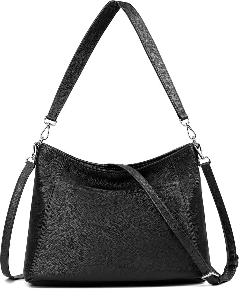 befen Genuine Leather Purse for Women Soft Leather Hobo Crossbody with 2 Detachable Straps Large Womens Purses And Handbags