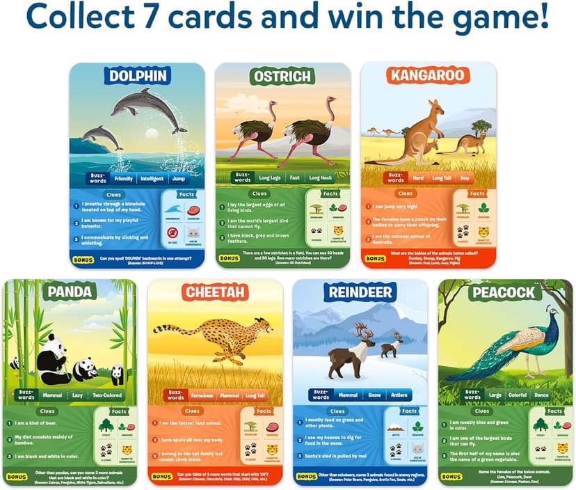 Skillmatics Guess in 10 Animal Planet, Card Game, Perfect for Boys, Girls, Kids, Teens, Adults Who Love Animals, Trivia Games, Travel Games, Screen-Free Fun, Gifts for Ages 6, 7, 8, 9, 10, and Up