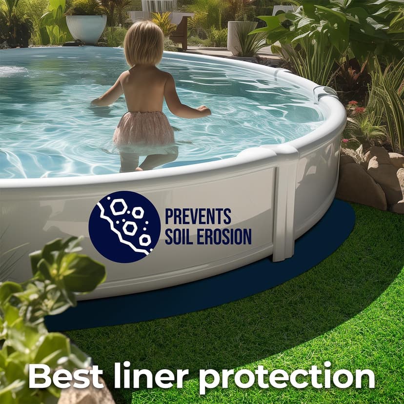 Shop Square 12-Foot Pool Liner Pad for Above Ground Pools - Under Pool Padding, Above Ground Pool Pad, Puncture Protection, Extend Liner Life, Durable Geotextile Material