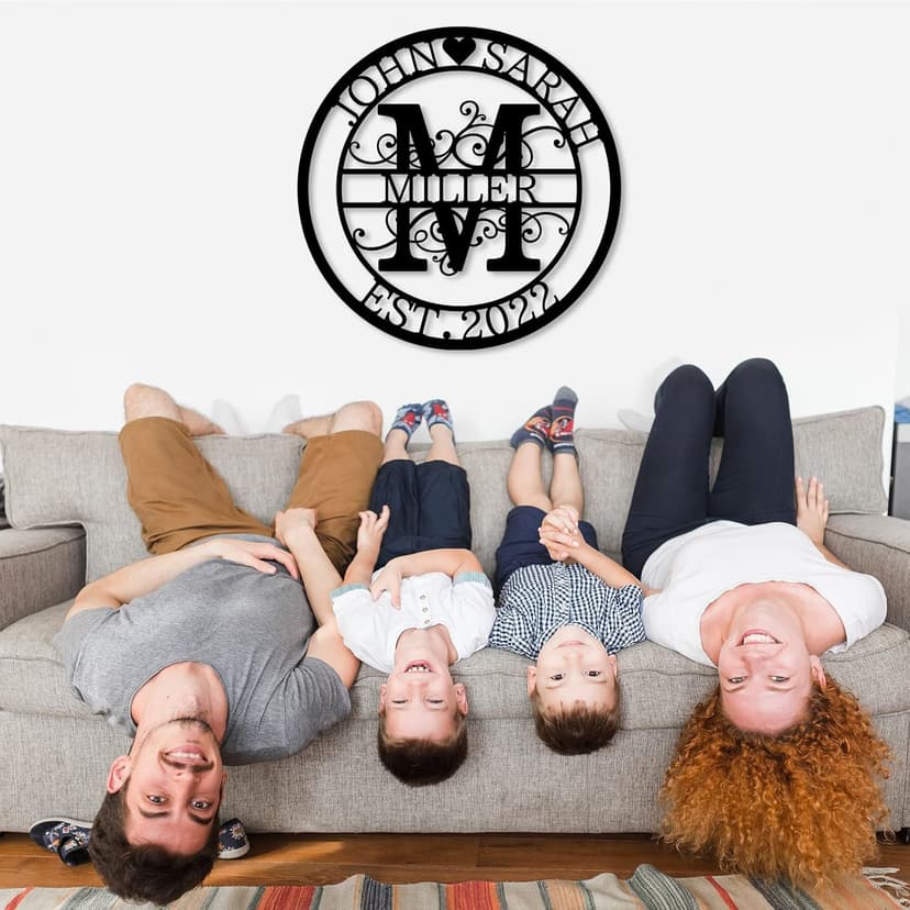 Custom Metal Sign - Personalized Name Sign - Family Sign - Outdoor Metal Wall Art Home Decor - Personalized Gift for Couple - Anniversary Wedding Gift