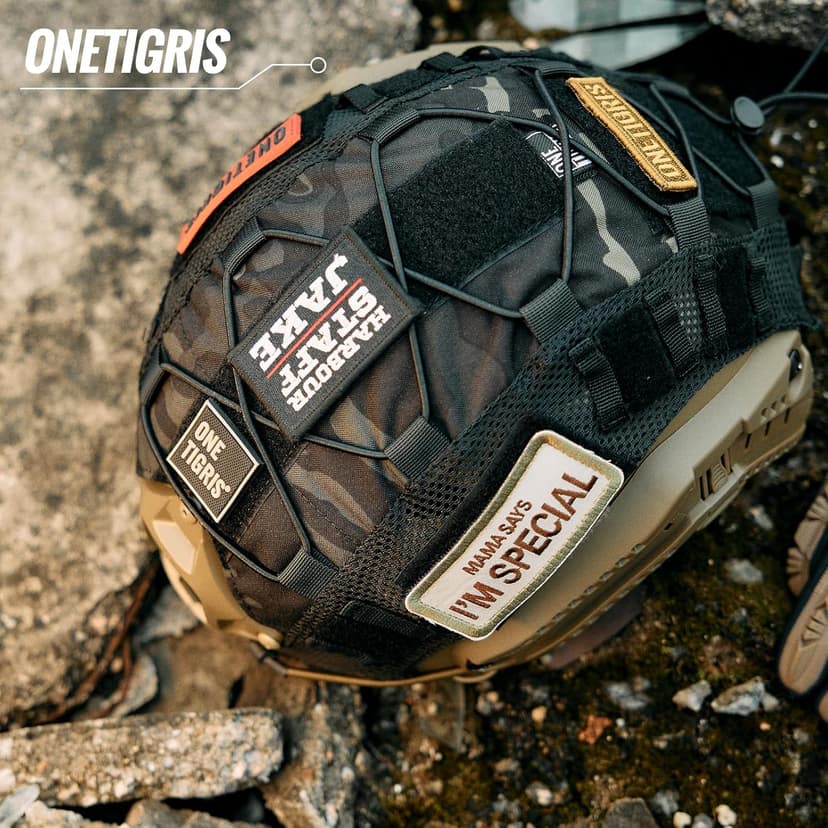 OneTigris Helmet Cover, Tactical Cloth Cover for Fast Helmet in Size L or M/L, XL or L/XL, Bump Helmet in Size XL or L/XL - ZKB12 No Helmet