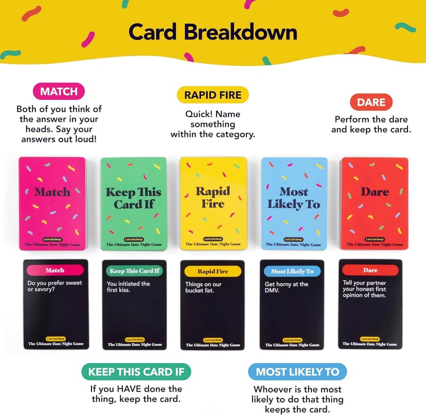 The Ultimate Date Night Game by Relatable, Great for Couples Games and Stay at Home Date Night Ideas, From The Makers of Let's Get Deep Relationship Card Game, Includes 300 Cards & Spinner