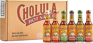 Cholula Hot Sauce Variety Pack, Product of Mexico, Gift Set Includes Six 5 Fl Oz Signature Cholula Hot Sauces for Eggs, Pizza, Mexican Dishes, and More, 30 fl oz B07FTTWDJS