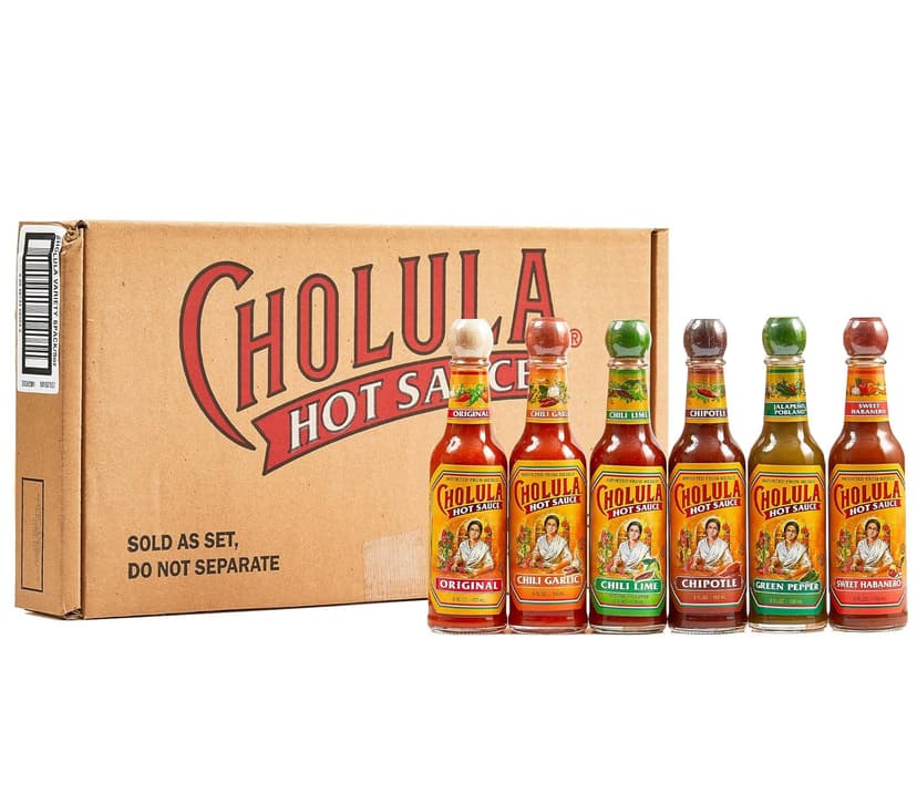Cholula Hot Sauce Variety Pack, Product of Mexico, Gift Set Includes Six 5 Fl Oz Signature Cholula Hot Sauces for Eggs, Pizza, Mexican Dishes, and More, 30 fl oz B07FTTWDJS