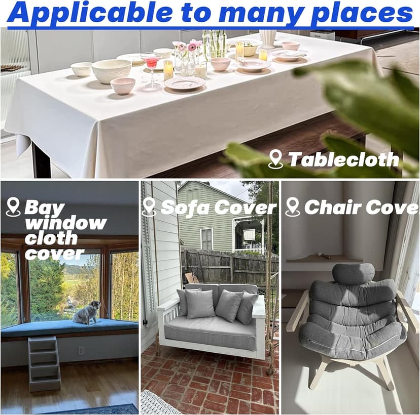 Suitable for Home Furniture Interior Decoration Fabric, coarse Texture Thickened Linen, Excellent Breathability, Handmade DIY Material (Light Gray, 1 Yard pre Cut)