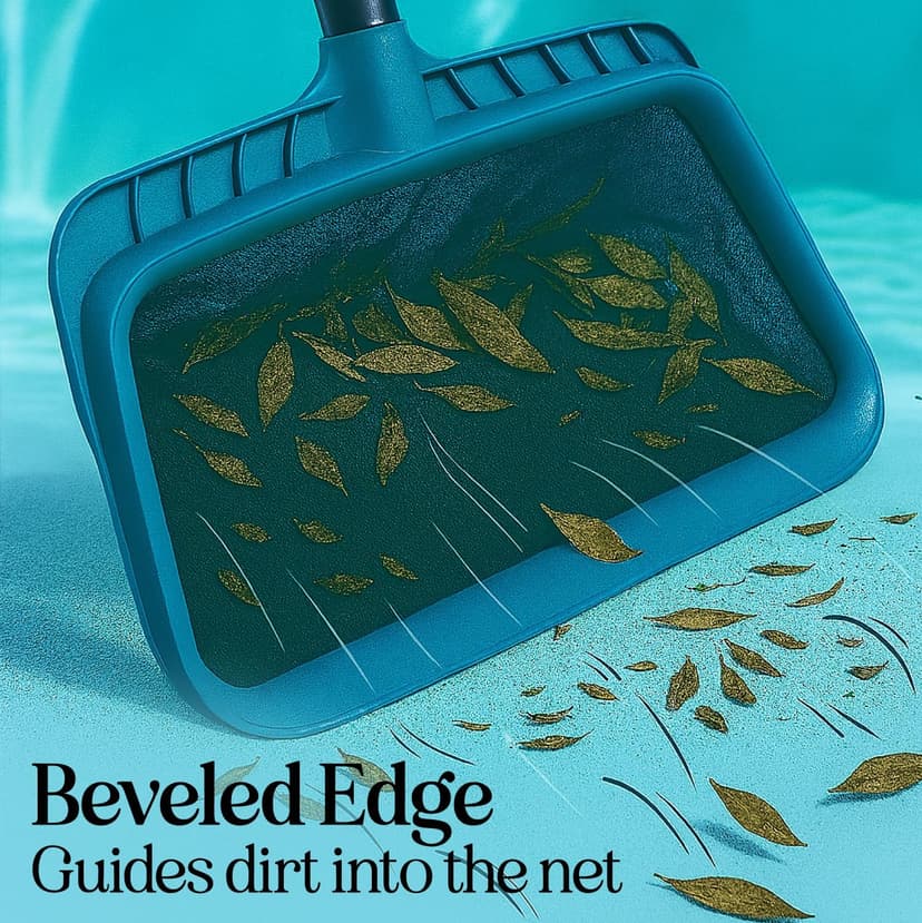 Lime Ultra-Durable Pool Skimmer Net – Deep Fine Mesh for Efficient Leaf & Debris Cleaning, Fits Standard Pool Poles (Net Only, No Pole)