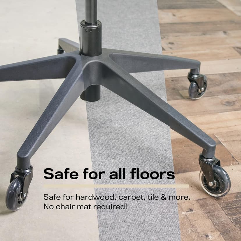 The Office Oasis Original Rollerblade Office Chair Wheels (As Seen On PBS) - Incredibly Smooth & Quiet Casters - Safe for Hardwood Floors & Carpet - Easy Installation with Universal Fit - Set of 5