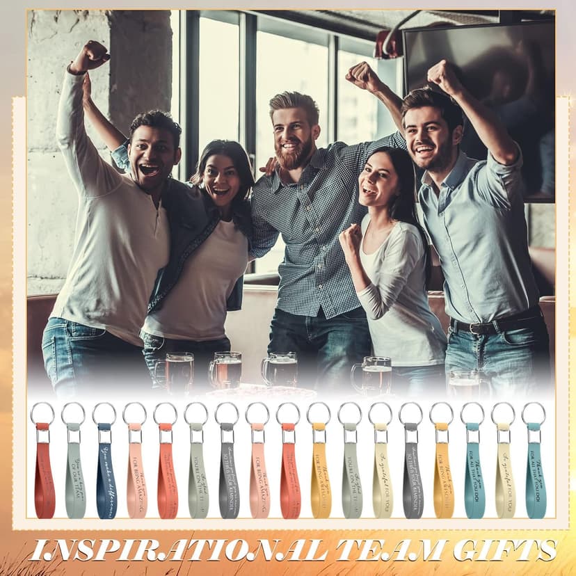 Customer Service Week, Inspirational Thank You Gifts, 10 Style Silicone Keyring for Office Staff Work Team Teacher Volunteer Nosiny 30 Pcs Keychain Appreciation Gift Bulk for Employee Coworker B0BZY67RDJ