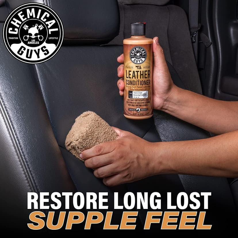 Chemical Guys Leather Conditioner, Vintage Series - Conditions, Nourishes, and Protects Natural, Synthetic, and Faux Leather Seats, Interiors, Apparel & Accessories, 16 fl oz