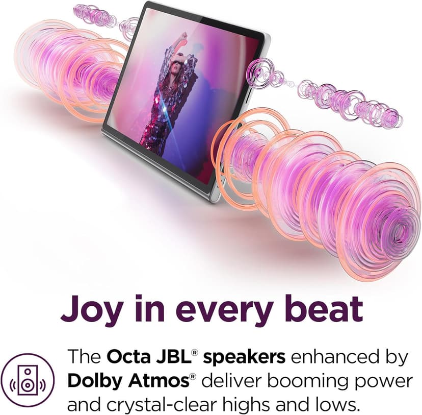 Lenovo Tab Plus - 2024 - Premium Entertainment Tablet - 8 JBL® Speakers - 11.5" 2K LCD Touch Display - 8GB Memory - 128GB Storage - MediaTek™ Helio G99 - Folio Case Included - Luna Grey