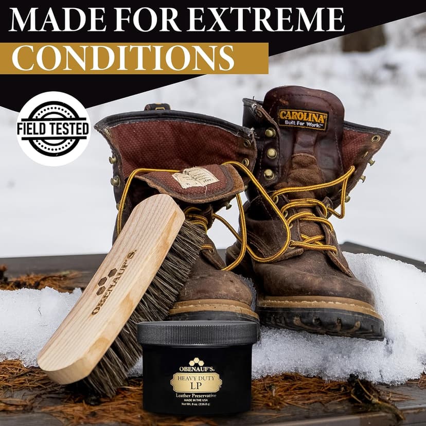 Obenauf's Heavy Duty LP Leather Conditioner Natural Oil Beeswax Formula (8oz)