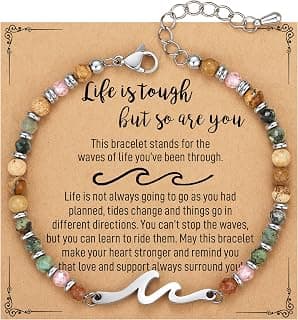 TONY & SANDY Friend Gifts for Women, Unique Birthday Gifts for Women, Sister Gift from Sister, Wave Bracelet, Christmas Stocking Stuffers for Woman Female, Bestie Friendship Bracelets B0FLY2BQWX
