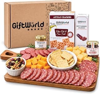 Food Gifts for Men, Meat Sampler For Men, Tailgating, Business, Congratulations, Care Packages, Thanksgiving & Holiday Gifts Charcuterie Meat and Cheese Gift Basket, Charcuterie Board Food Items B09TZ6BMRD