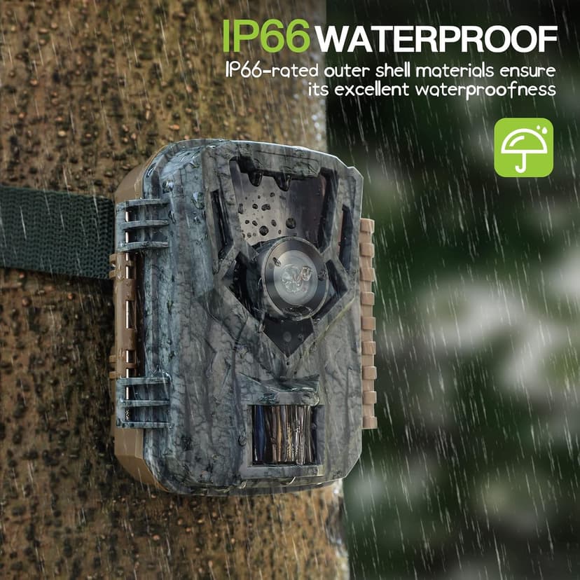 Trail Camera 2 Pack 36 MP 2.7K Game Camera 32GB Memory Card 4 Batteries Time 2.0" LCD Screen, Trail Cameras with 120°Wide Night Vision IP66 Waterproof for Monitoring Wildlife Trail Cam