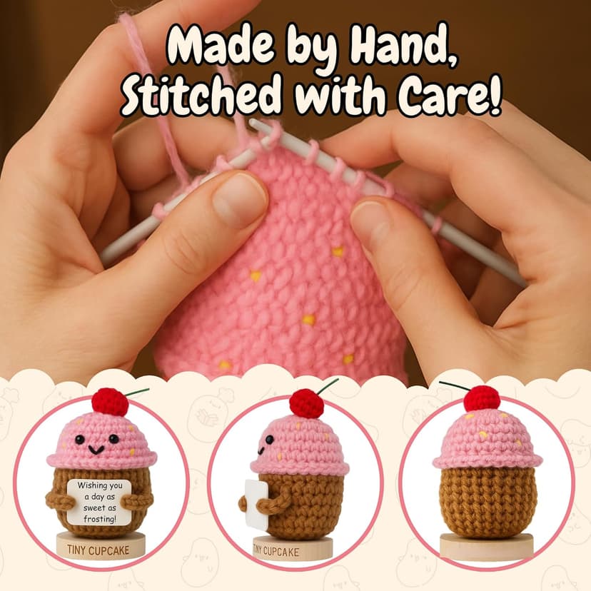 Happy Birthday Gift for Women - Tiny Cupcake With 30 Sweet Birthday Cards | Funny Gift Idea for Women for 16th, 21 Year Old, 30th Birthdays | Cute Bday Party Decor for Friends, Teens, Daughter, Sister