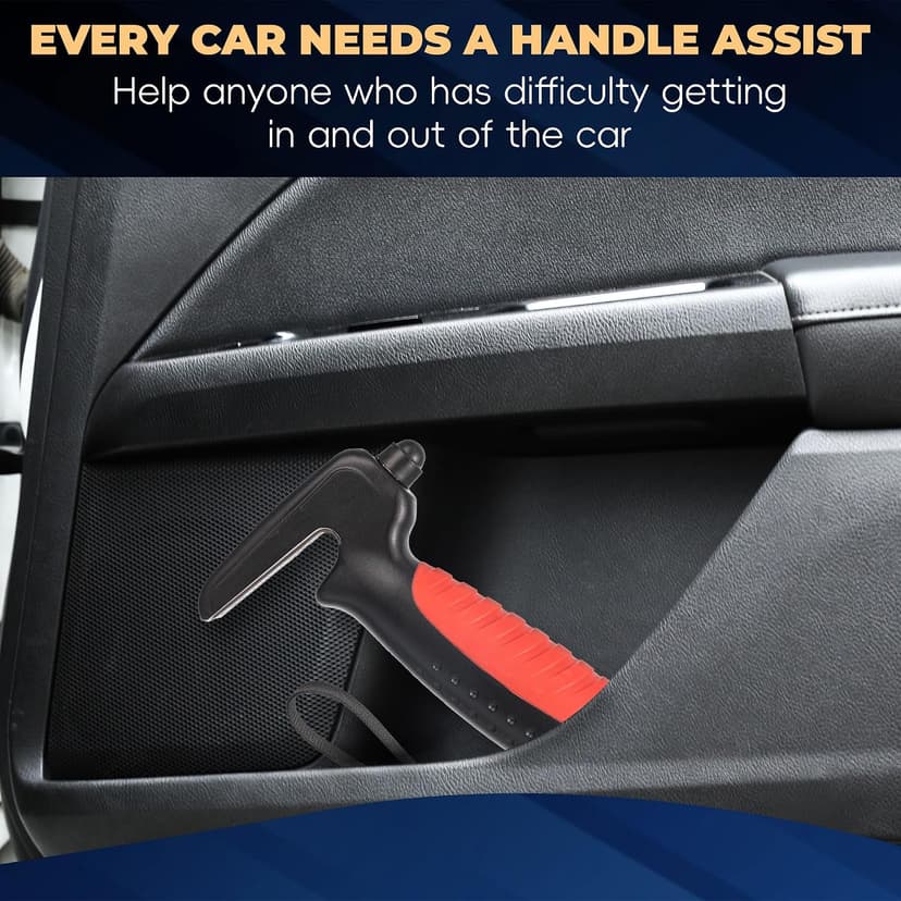 4 in 1 Car Handle Assist for Elderly Car Door Handle - Multifunction Car Transfer Aid - Help Elderly Get Out of Car, Auto Cane Portable Vehicle Support Handle for Seniors, Handicapped, Max 450 Pounds B0D6YV73LJ