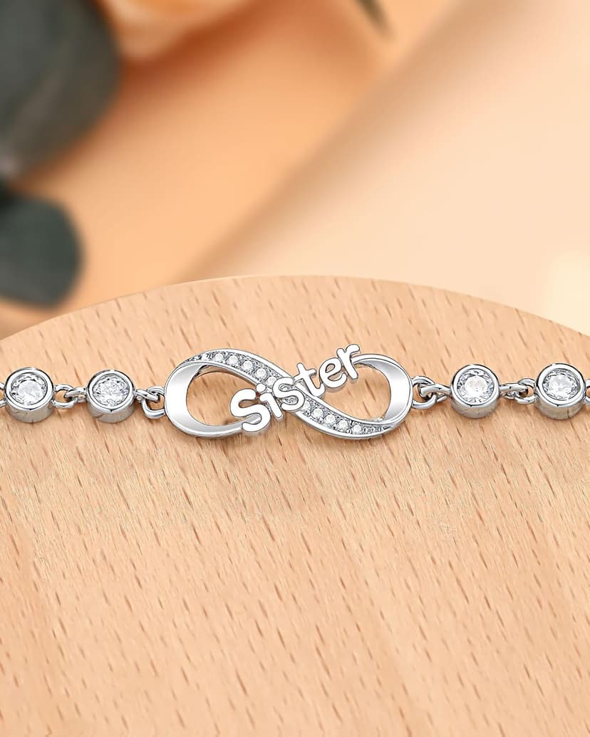 UNGENT THEM Infinity Love Heart Bracelets for Women Her Happy Birthday Valentines Christmas Presents