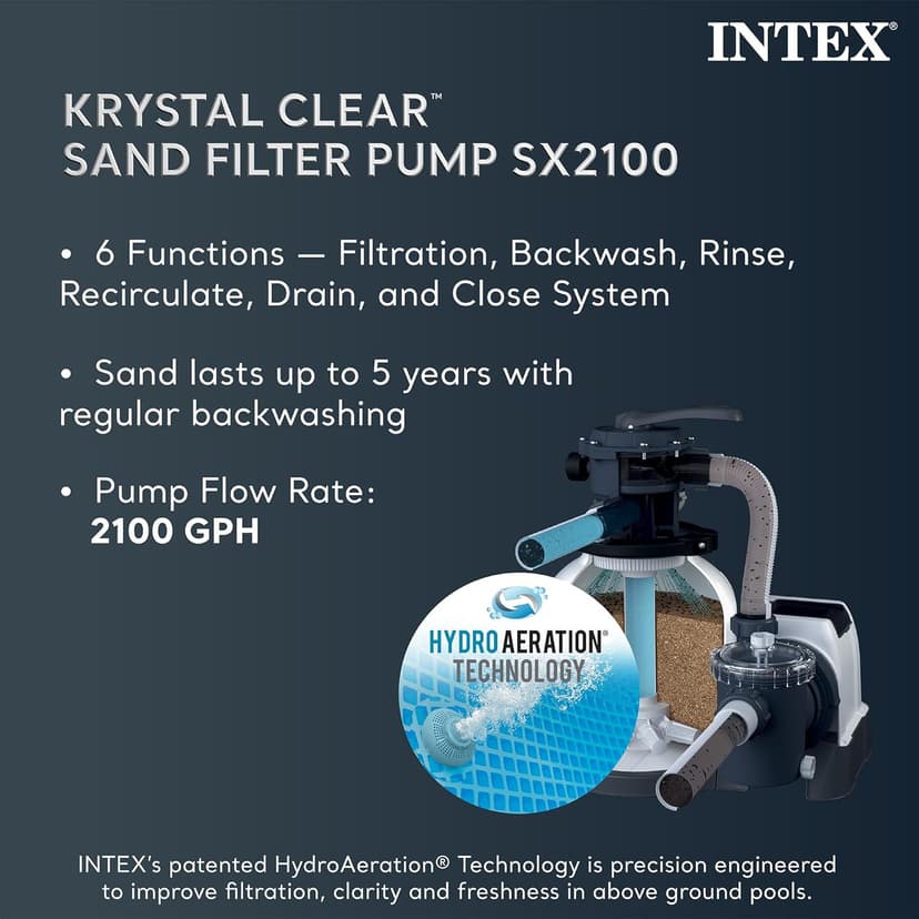 Intex 26363EH Ultra XTR Deluxe Rectangular Above Ground Swimming Pool Set: 24ft x 12ft x 52in – Includes 2100 GPH Sand Filter Pump – Easy Assembly
