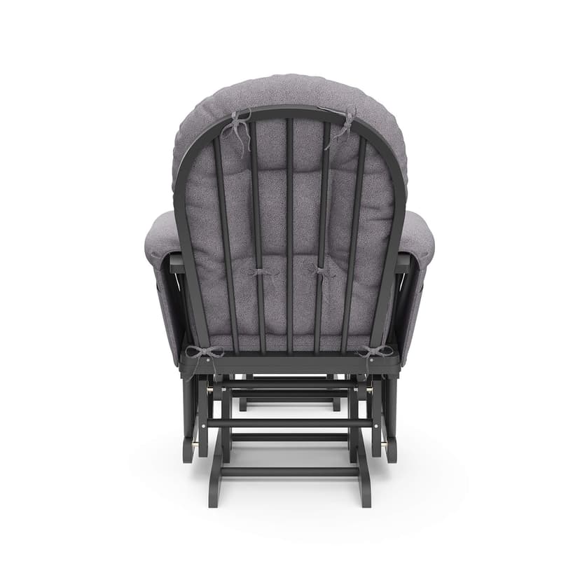Storkcraft Premium Hoop Glider & Ottoman (Gray/Gray Swirl) — GREENGUARD Gold Certified Nursery Glider, Solid Wood Craftsmanship, Smooth-Gliding Nursery Chair and Ottoman, Award-Winning