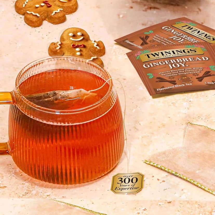 Twinings Christmas Holiday Variety Tea Bag Pack (40 Count) 4 Flavours Include Christmas Tea, Winter Spice, Gingerbread Joy, Peppermint Cheer, Seasonal Gift for Her, Him, Family, Friends B0DZ3153N8