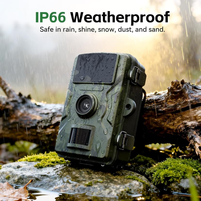 Trail Camera, 36MP 2K 0.1S Trigger Motion Activated,Game Camera with Night Vision IP66 Waterproof 2.0''LCD 90° Cam Lens for Outdoor Scouting Wildlife Monitoring Home Security, Gifts for Men