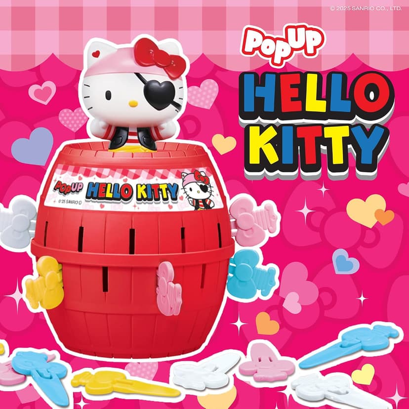 Officially Licensed Sanrio Hello Kitty Game, Easy to Play Preschool Games, Family Game Night, Hello Kitty Toys, Ages 4 Years+ TOMY Pop Up Hello Kitty Game - Family Action Game - 2-4 Players B0G13D3Z99
