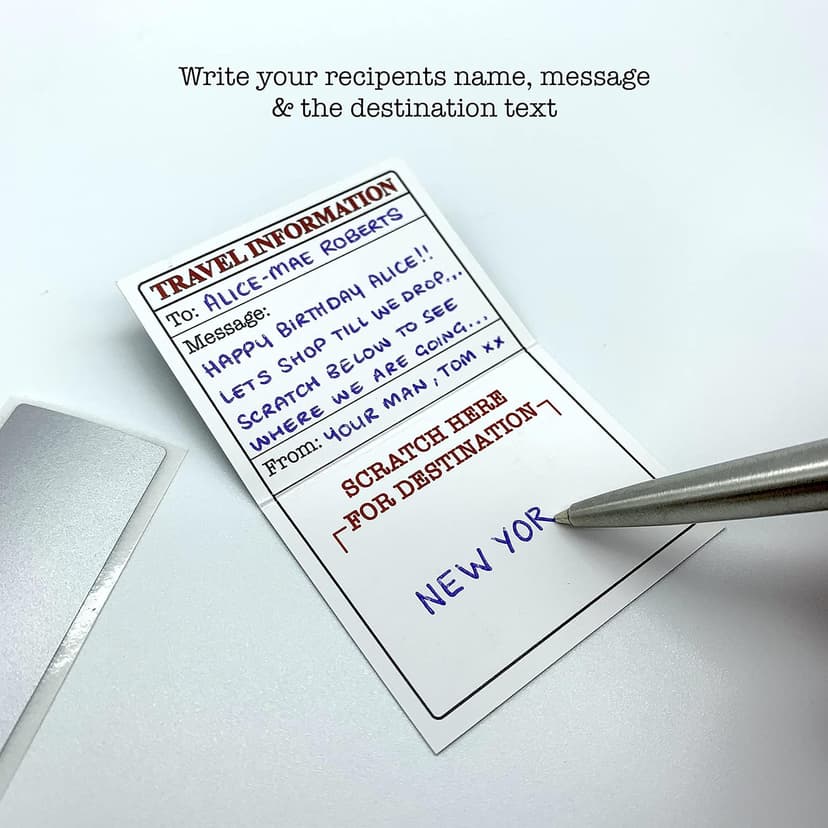 Surprise Mini Suitcase & USA Pretend Passport Reveal Gift: YOU WRITE the Secret Destination, THEY SCRATCH to Reveal! Surprise Vacation Reveal for Birthdays, Anniversaries, Valentines & Family Trips B0C4V64PJF