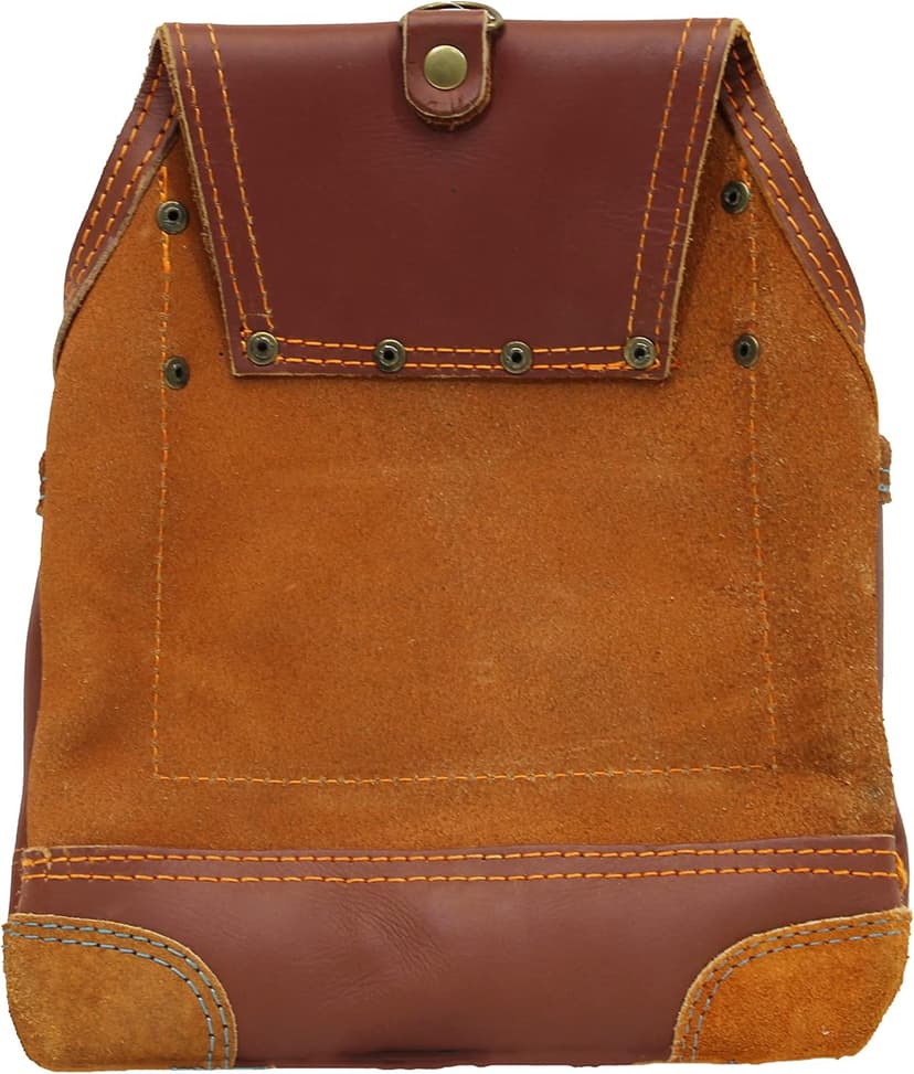 USA Pro Tools Leather Tool Pouch for Carpenter | Best for Electricians, Plumbers, Handyman and Framers | 10 Pockets with 2 Stainless Steel Hammer Holders