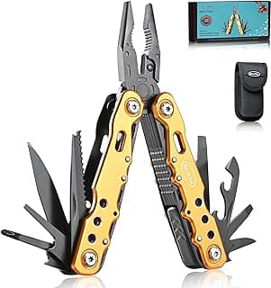 Gifts for Dad Husband Boyfriend Gifts for Him Unique Birthday Gifts for Men RoverTac 14 in 1 Multitool Pocket Knife Pliers Screwdrivers Saw Bottle Opener Perfect for Camping Survival Hiking Repairs B07Z8YGC12