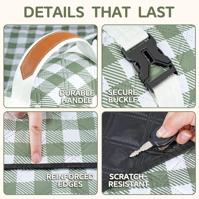 Genovega Waterproof Picnic Blanket Beach Outdoor Camping Mat Rug Extra Large Foldable Cute Big Travel Essential Accessories Gift Park Patio Lawn Garden Grass Play Music Festival Concert Must Have B0FC2HQHQ4
