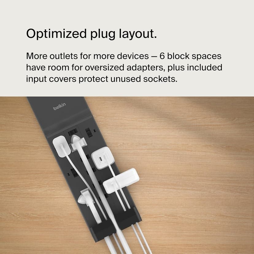 Belkin 12-Outlet Surge Protector Power Strip w/ 12 AC Outlets & 8ft Flat Plug, UL-listed Heavy-Duty Extension Cord for Home, Office, Travel, Computer, Laptop, Charger - 3,940 Joules of Protection