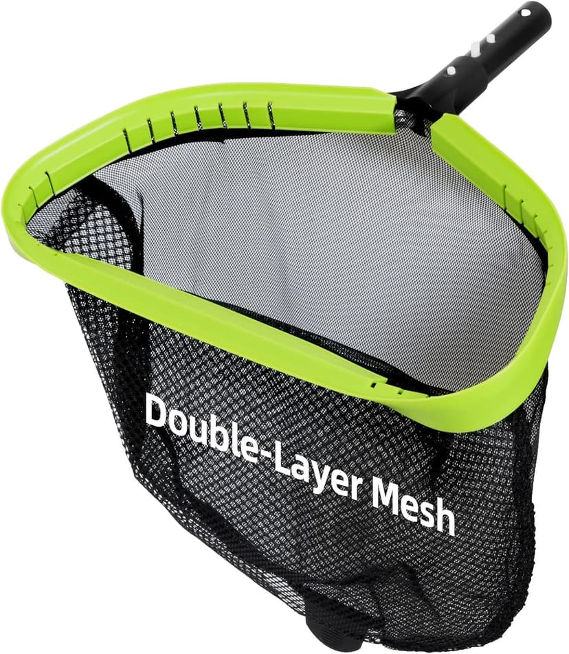 Sepetrel Pool Net,Professional Swimming Pool Leaf Skimmer Nets for Cleaning with Double-Layer Deep Big Bag,Heavy Duty Aluminum Frame & Handle Rake(Pole Not Included)