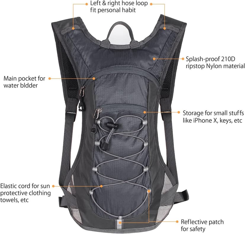 Unigear Hydration Pack Backpack with 70 oz 2L Water Bladder for Running, Hiking, Cycling, Climbing, Camping, Biking