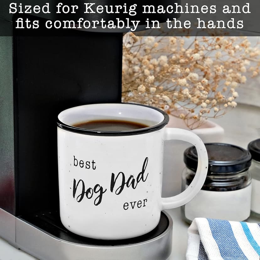 MAINEVENT Best Dog Dad Mug 11 Ounce, Dog Dad Coffee Mug, Best Doggy Father Ever Gift, Doggy Daddy Cup, Novelty Coffee Cup