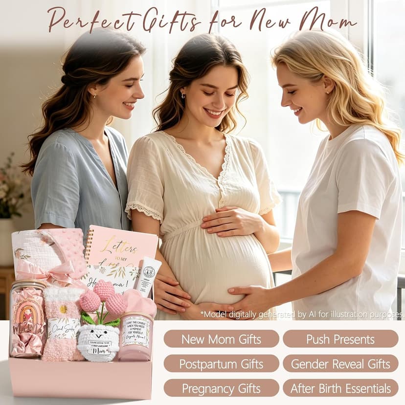 Postpartum After Birth Essentials Kit Pregnancy Gift Basket for Expecting Pregnant First Time Mom Gender Reveal Push Present New Mom Care Package Postpartum Essential Pregnancy Gifts for New Mom to Be B0GXZYZQVB