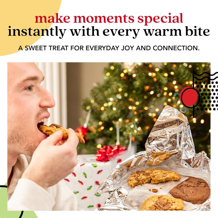 David's Cookies Assorted Fresh Baked Decadent Cookie Gift Tin – 2lb Basket with 8 Jumbo Cookies – Soft and Chewy Bakery-Style Dessert for Birthdays, Holidays, Thank You and Special Occasions