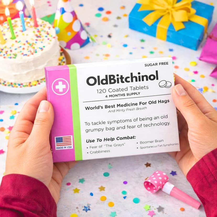 Funny 30th 40th 50th 60th 70th Birthday Gag Gifts fo Her Old Hag Menopause Jokes Novelty Mother's Day Present Funny Birthday Gag Gift for Women -120 Sugar-Free Mints Made in USA B0FYYPZS9K