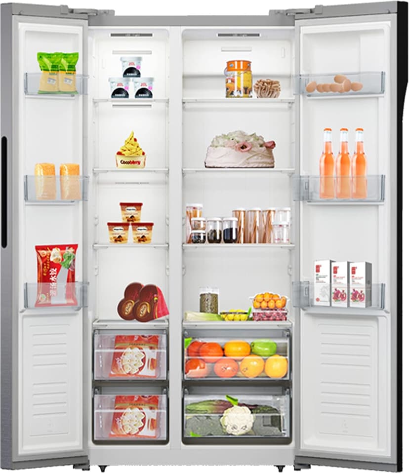 Avanti 15.6 cu. ft. Side-by-Side Apartment Refrigerator with Freezer, Compact Counter-Depth Fridge for Small Spaces, Stainless Steel