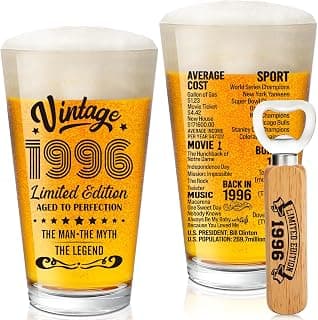 30th Birthday Gifts For Men, Vintage 1996 Beer Glass 30 Year Old Birthday for Him, 30th Birthday Decorations for Man Over 30, Cool 30 Birthday Gift Ideas for Men Turning 30 B0CQQDR3TM