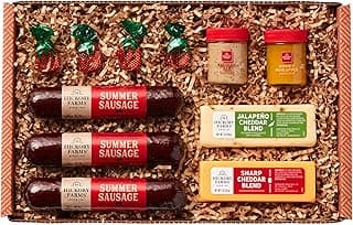 Hickory Farms Savory & Sweet Farmhouse Meat and Cheese Gift Basket (Small) - Box Set | Charcuterie Board Food | Summer Sausage | Father's Day | Mother's Day | Easter | Christmas | Holiday | Housewarming | Gourmet | Sympathy | Care Package